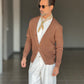 CARDIGAN CACAO DERBY COTONE OVER FIT