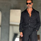 GIUBBINO CAMICIA NERO CROP 510 (abbinabile al pantalone baloon 510 )