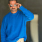 PULLOVER TURCHESE CROP MISTO LANA EFFETTO SHETTLAND