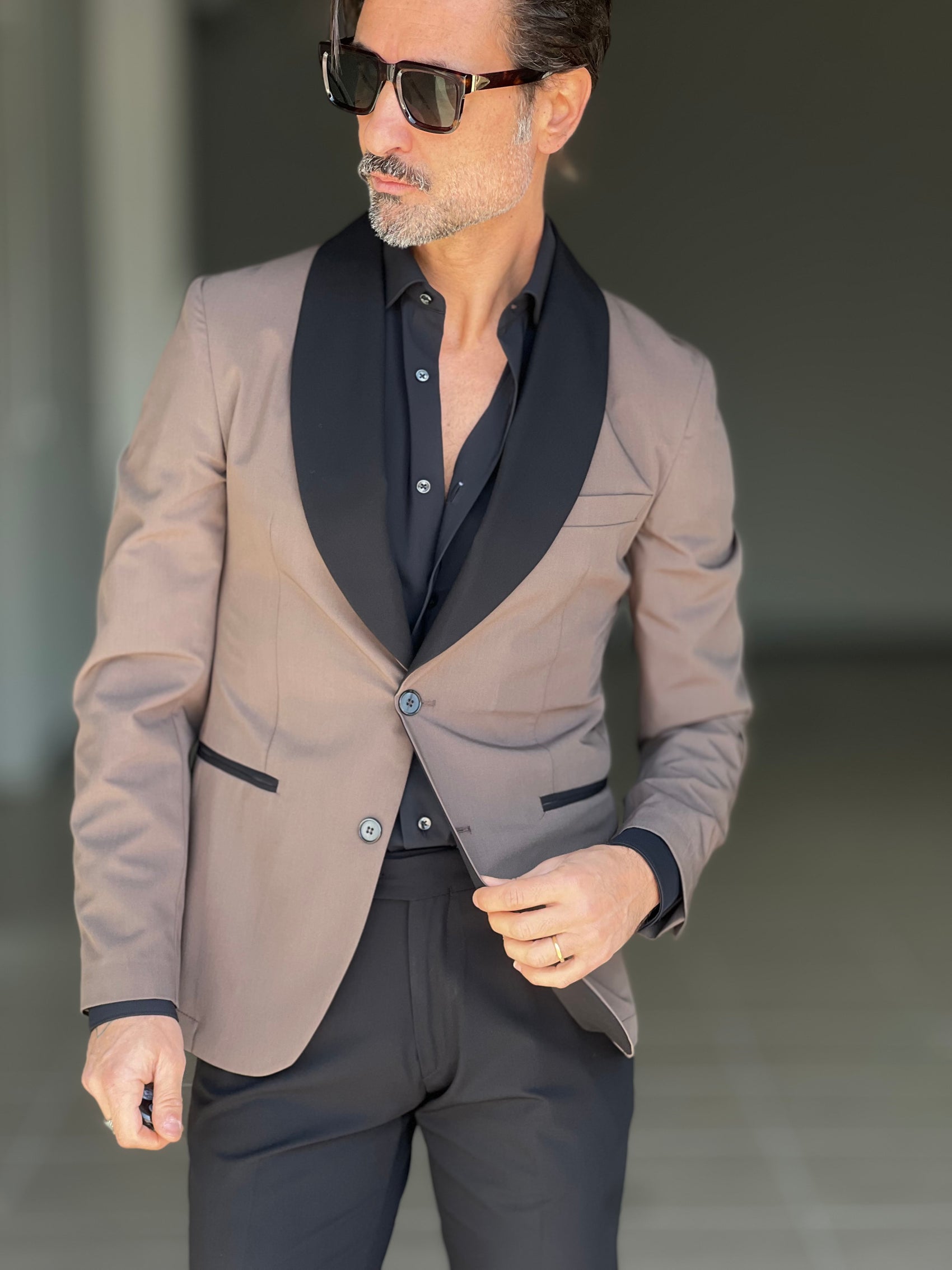 ABITO  SMOKING MORO REVER NERO PANTALONE NERO