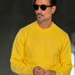 PULLOVER GIALLO UOVO  MAGLIA INGLESE ROTTURE