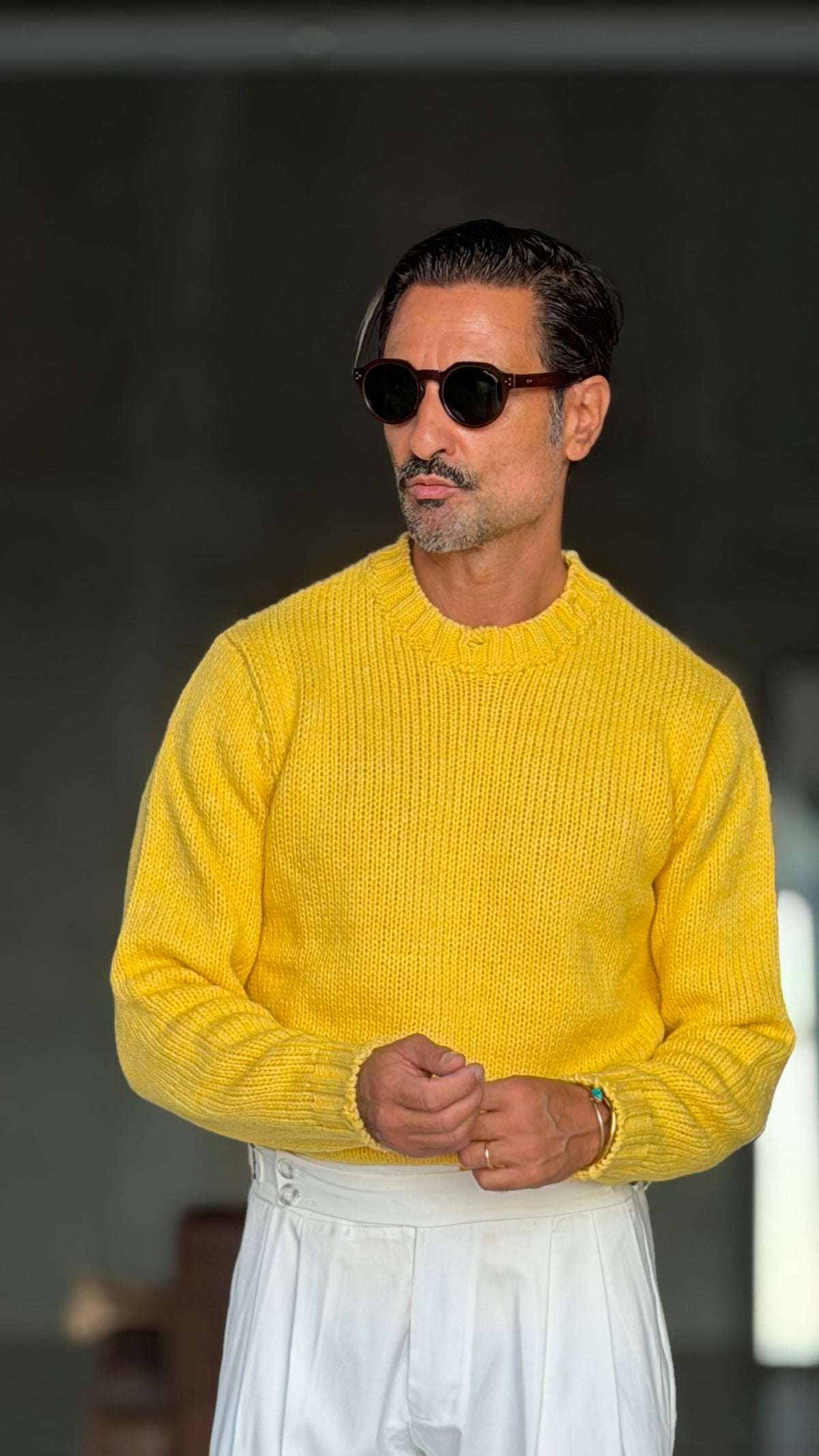 PULLOVER GIALLO UOVO  MAGLIA INGLESE ROTTURE