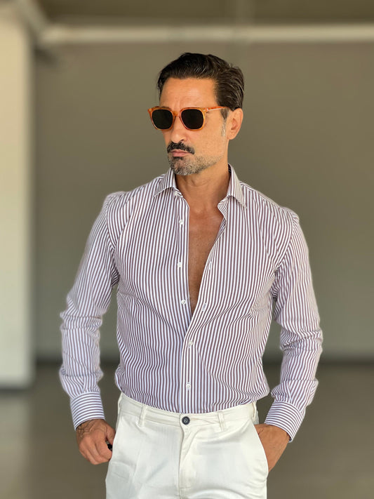 CAMICIA  DEPOT BACCHETTA BIANCA E MORO