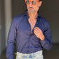 NEW.CAMICIA BLU    POPELINE DI COTONE STRECH