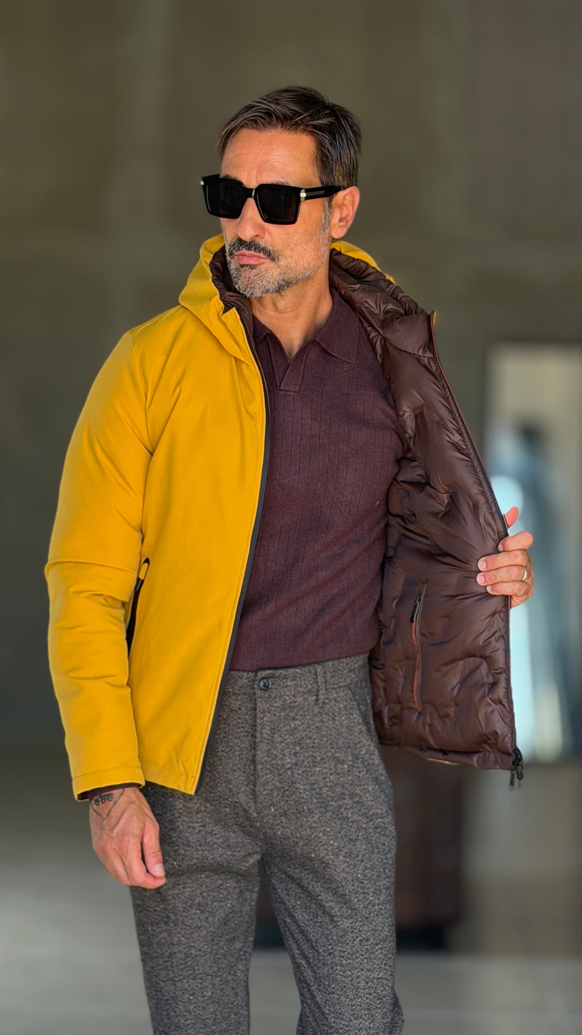 PIUMINO MORO   E GIALLO   DOUBLE FACE HAPPER