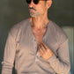 WHITE VISCOSE TROUSERS WITH REGULAR BOTTOM