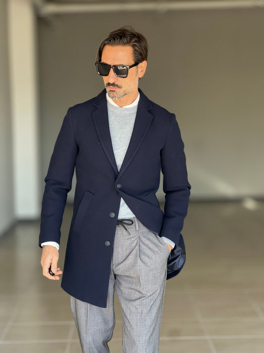 CAPPOTTO  BLU MODELLO BARONETTO