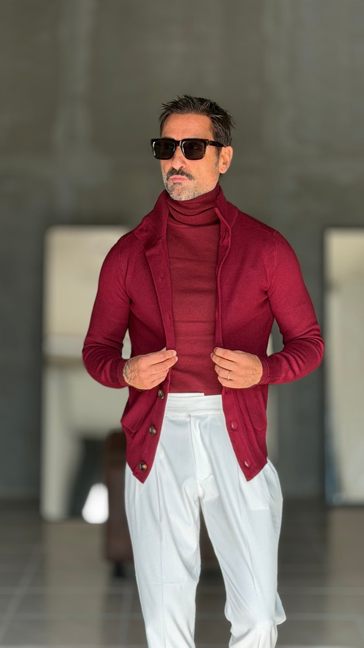 WHITE VISCOSE TROUSERS WITH REGULAR BOTTOM