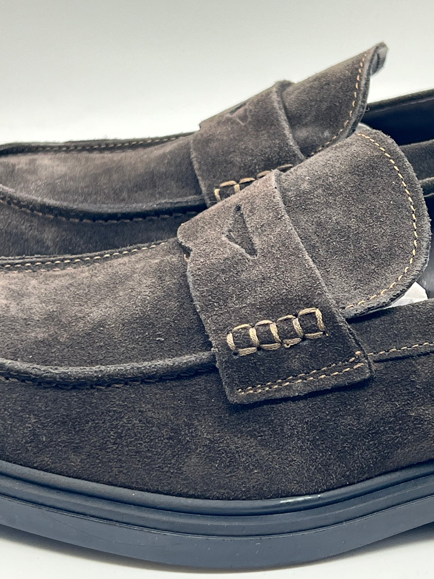 MOCASSINO CAMOSCIO TESTA MORO  FONDO GOMMA