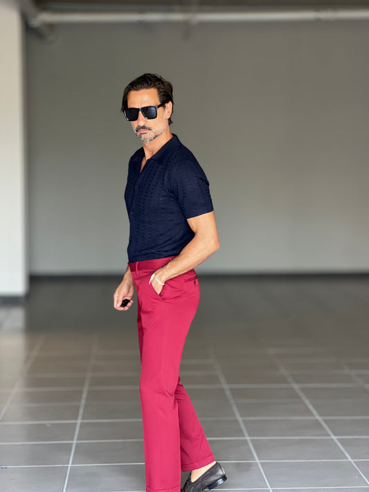 PANTALONE ROSSO  VISCOSA E MISTI