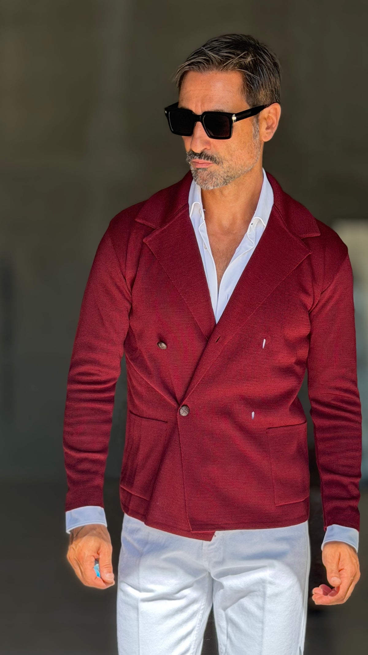 CARDIGAN VINO  DOPPIOPETTO