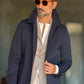 BLUE HIGH NECK COAT