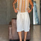 BERMUDA BIANCO  OVER FIT VISCOSA E MISTI. 318