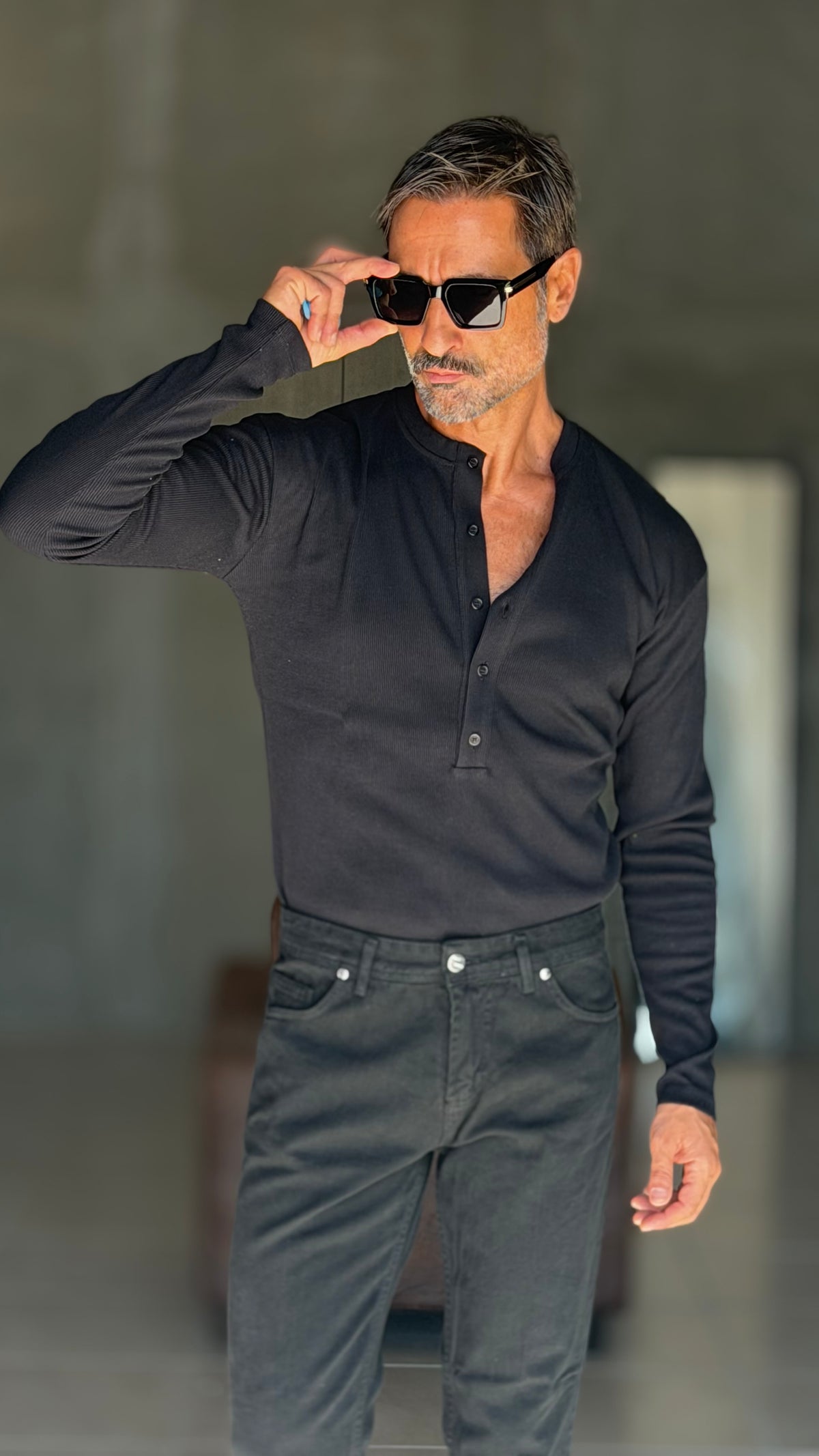 MAGLIA SERAFINO  NERA DERBY COSTINA