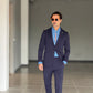 *ABITO  BLU MONOPETTO OPERATO PANTALONE MEZZAMOLLA 00200