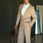 PANTALONE CREMA PAUL MIRANDA FONDO PALAZZO 700 (ABBINABILE ALLA GIACCA CREMA 700)