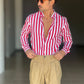 CAMICIA BIANCA E ROSSA  COREANA   POPELINE DI COTONE STRECH