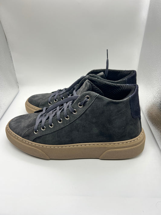 SNEAKER CAMOSCIO GRIGIO  FONDO STUCCO