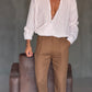 CAMICIA GESSATA BEIGE  KIMONO COTONE