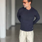 MAGLIA  BLU NAVY  GIROCOLLO COSTA INGLESE BL11