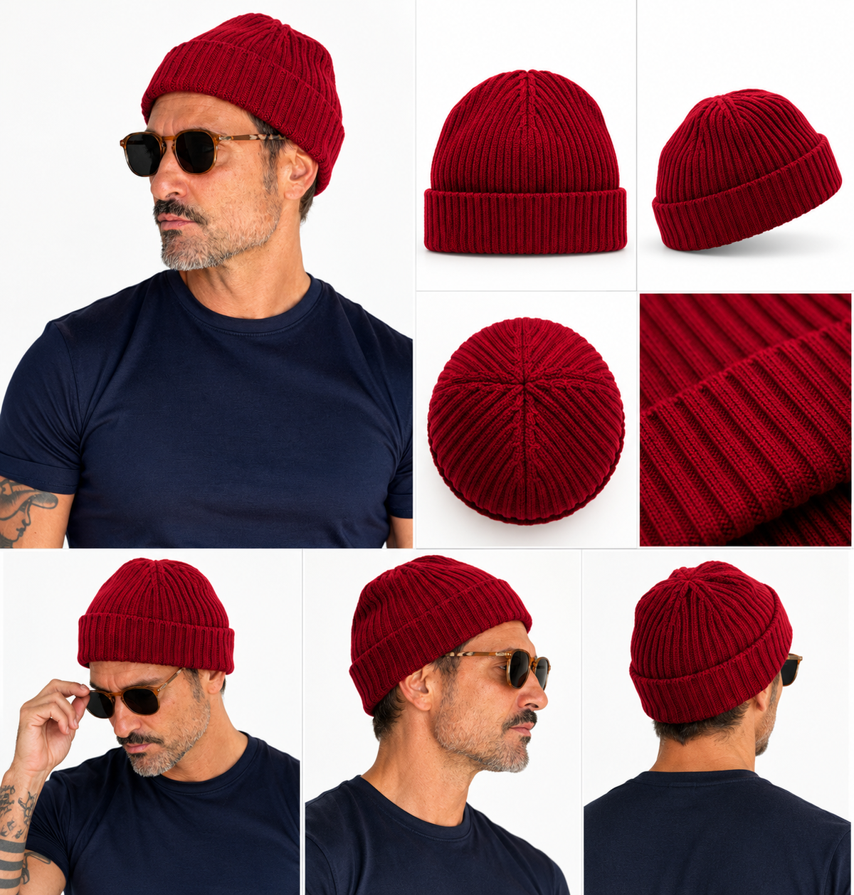 CAPPELLO  ROSSO LANA E CASHEMERE E MISTI