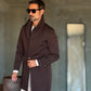 BLUE HIGH NECK COAT