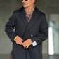CAPPOTTO  DOPPIPETTO NERO OVER FIT  ALTATENSIONE