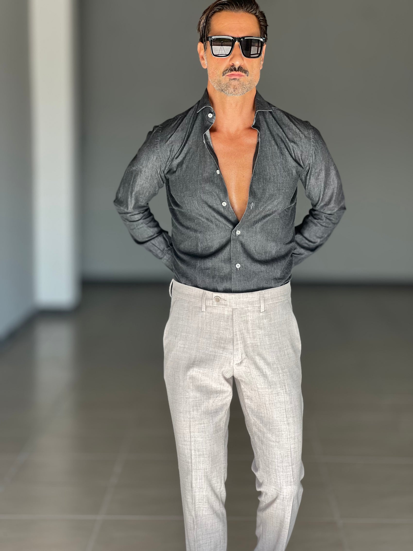 CAMICIA  DEPOT DENIM GRIGIO