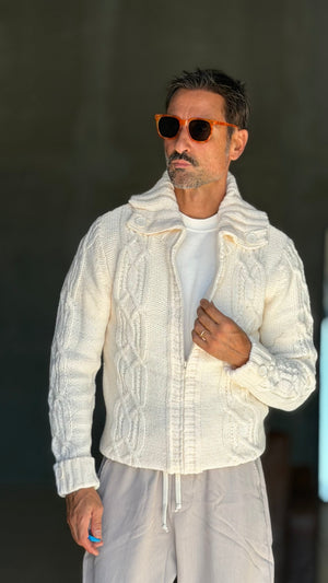 WHITE VISCOSE TROUSERS WITH REGULAR BOTTOM