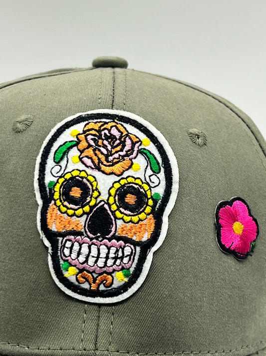 CAPPELLO  VERDE COTONE PATCH