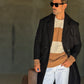BLUE HIGH NECK COAT