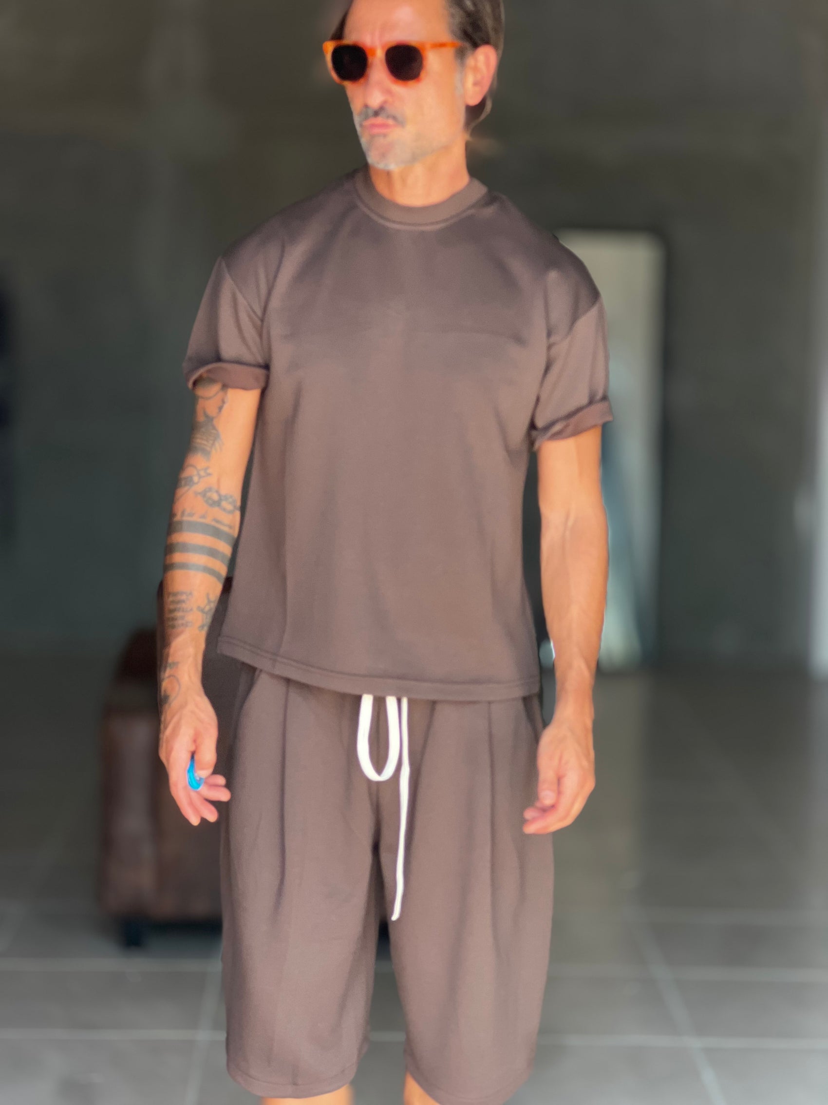 °COORDINATO  FELPA  MORO  MAGLIA  E BERMUDA