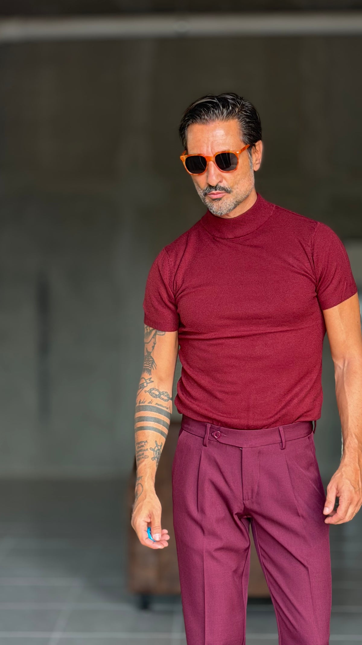 PANTALONE  PRUGNA   DOPPIAPINCES VISCOSA E MISTI