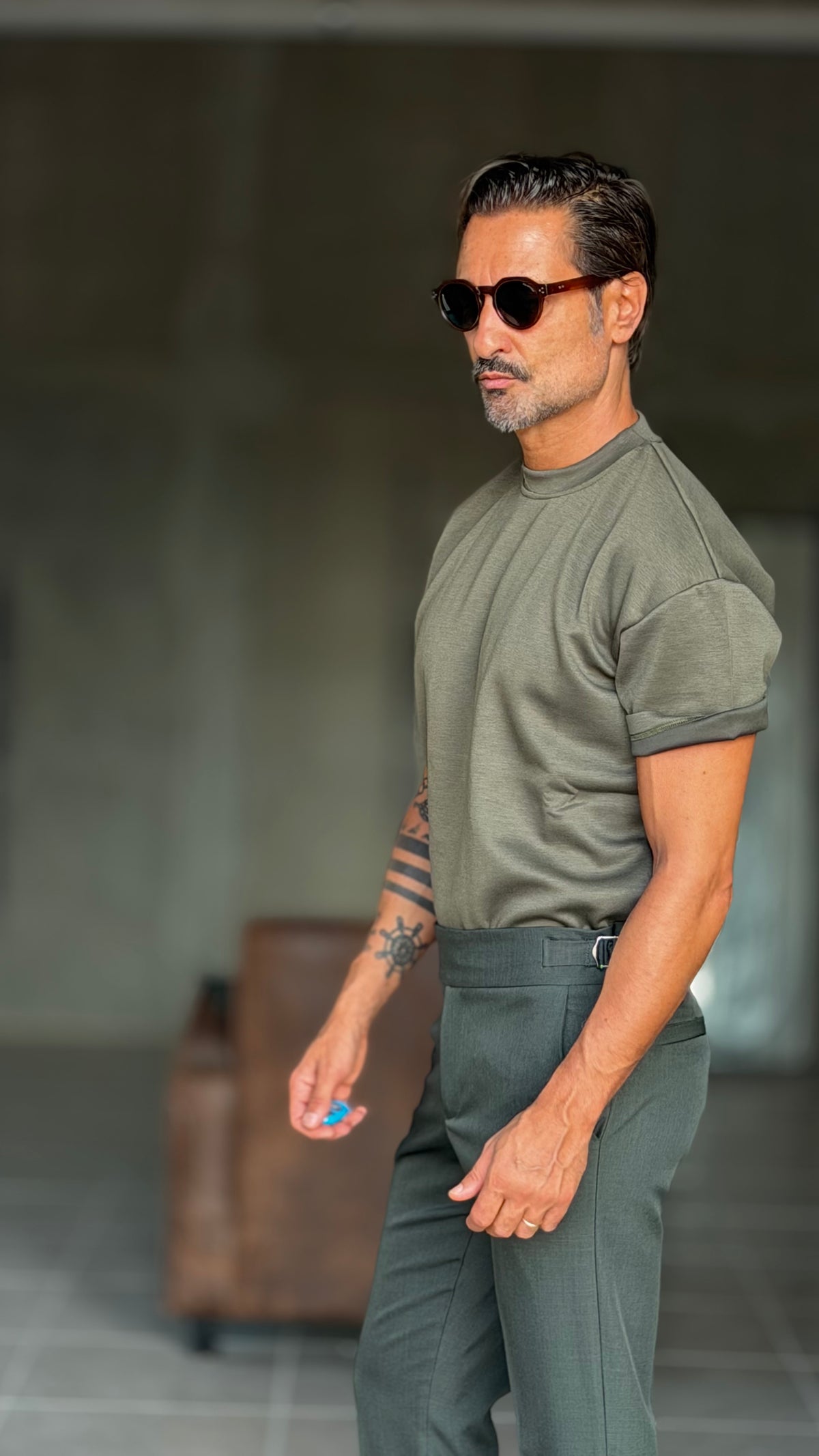 T SHIRT VERDE BOSCO OVER FIT