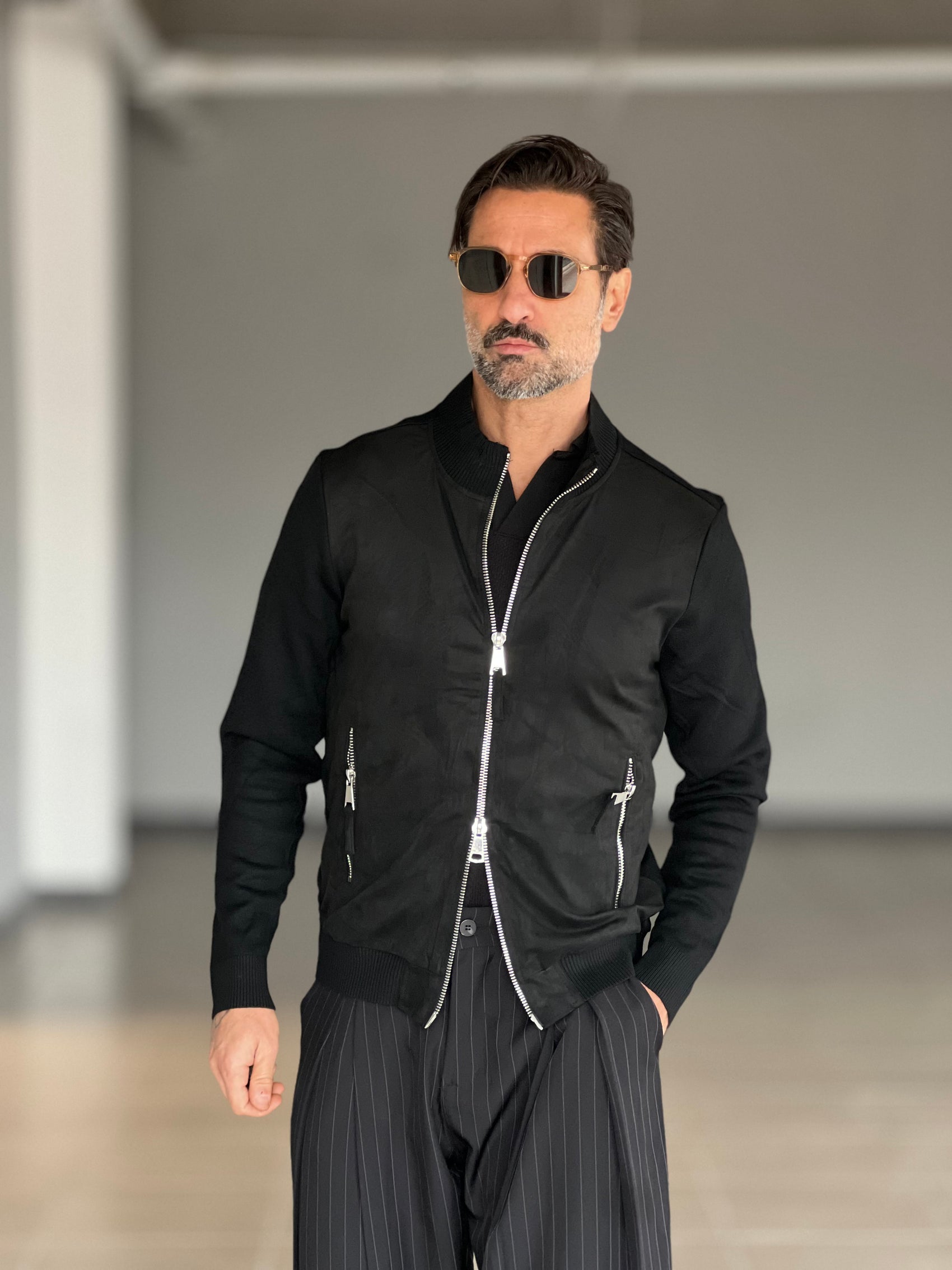 COLLEGE NERO ECORENNA MANICA IN MAGLIA 006