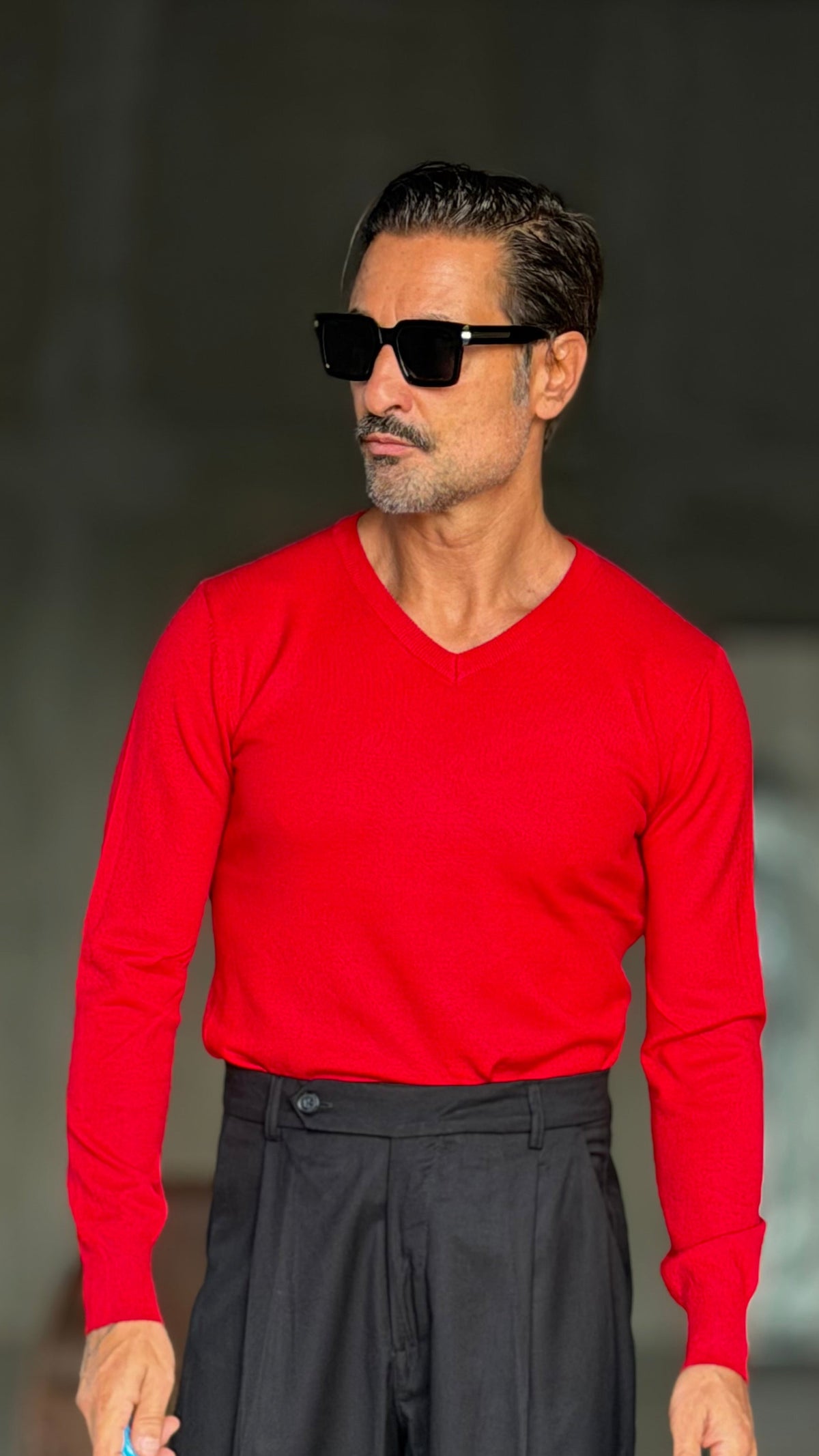 PULLOVER  ROSSO SCOLLO V VISCOSA E MISTI