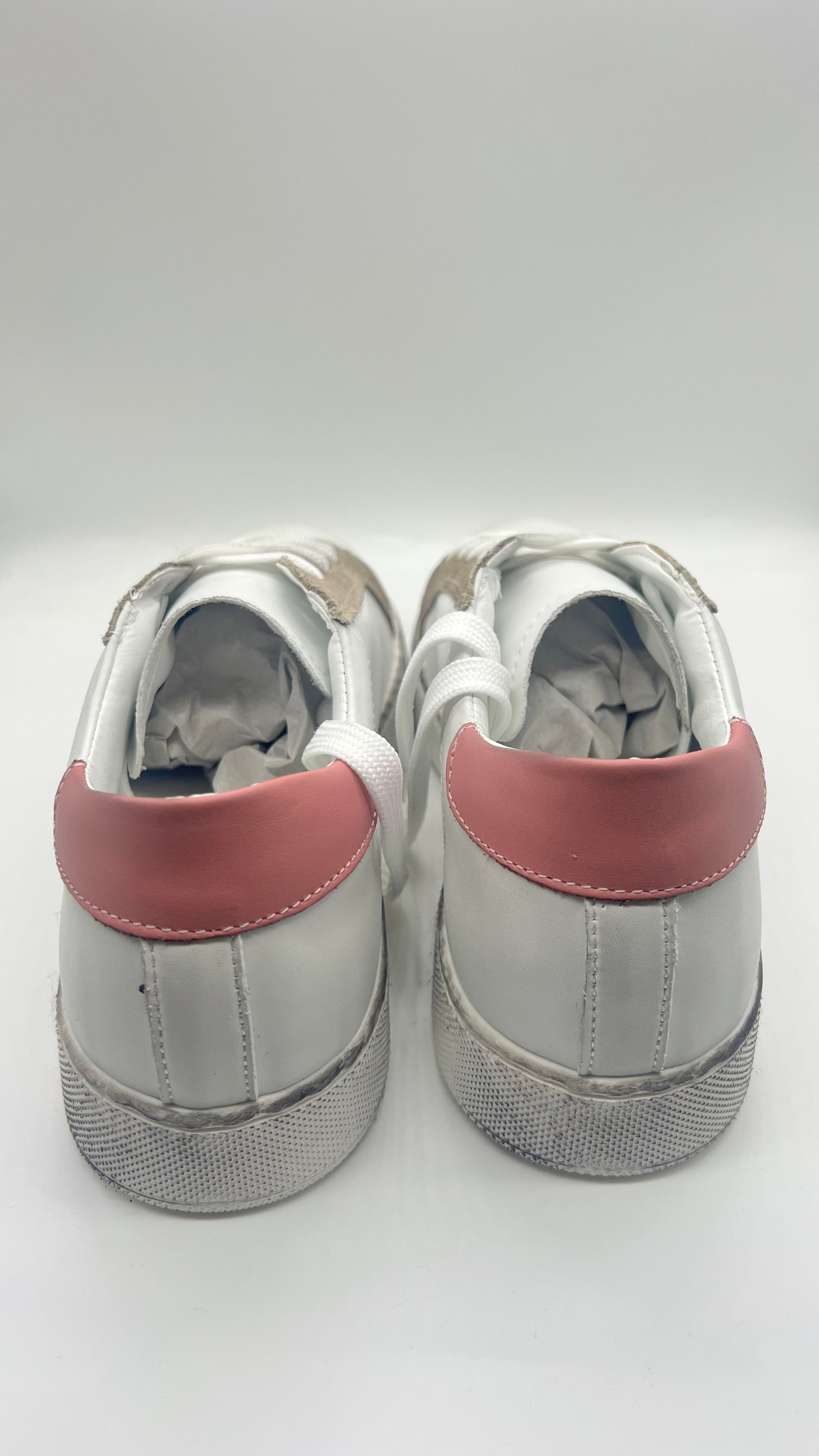 LEATHER AND SUEDE SNEAKERS WITH YELLOW CAP