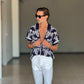 WHITE VISCOSE TROUSERS WITH REGULAR BOTTOM