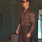 CAMICIA CAFFE  PURO    LINO