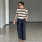 WHITE VISCOSE TROUSERS WITH REGULAR BOTTOM