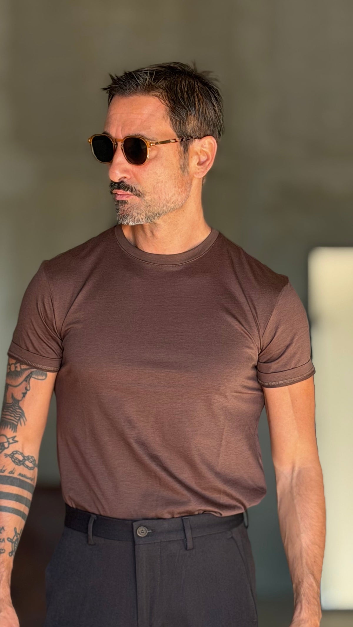 NEW T SHIRT MORO EFFETTO FILO DI SCOZIA