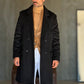 CAPPOTTO NERO DOPPIPETTO OVER FIT EFFETTO PANNO VISCOSA E MISTI TELAMIRA