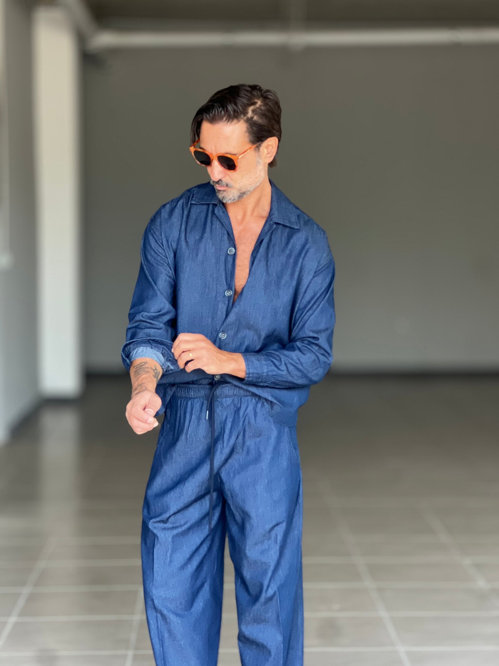 °COORDINATO DENIM OVER FIT LAVAGGIO MEDIO