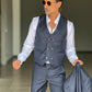ABITO BLU  MONOPETTO  3 PEZZI GILET