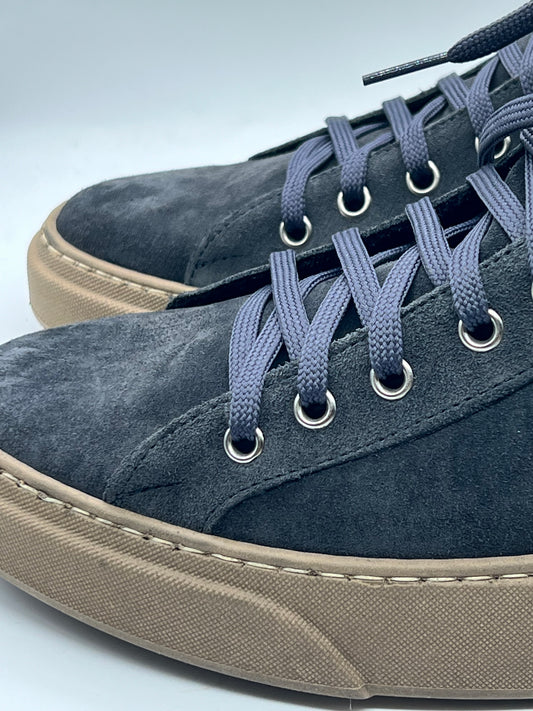 SNEAKER CAMOSCIO GRIGIO  FONDO STUCCO