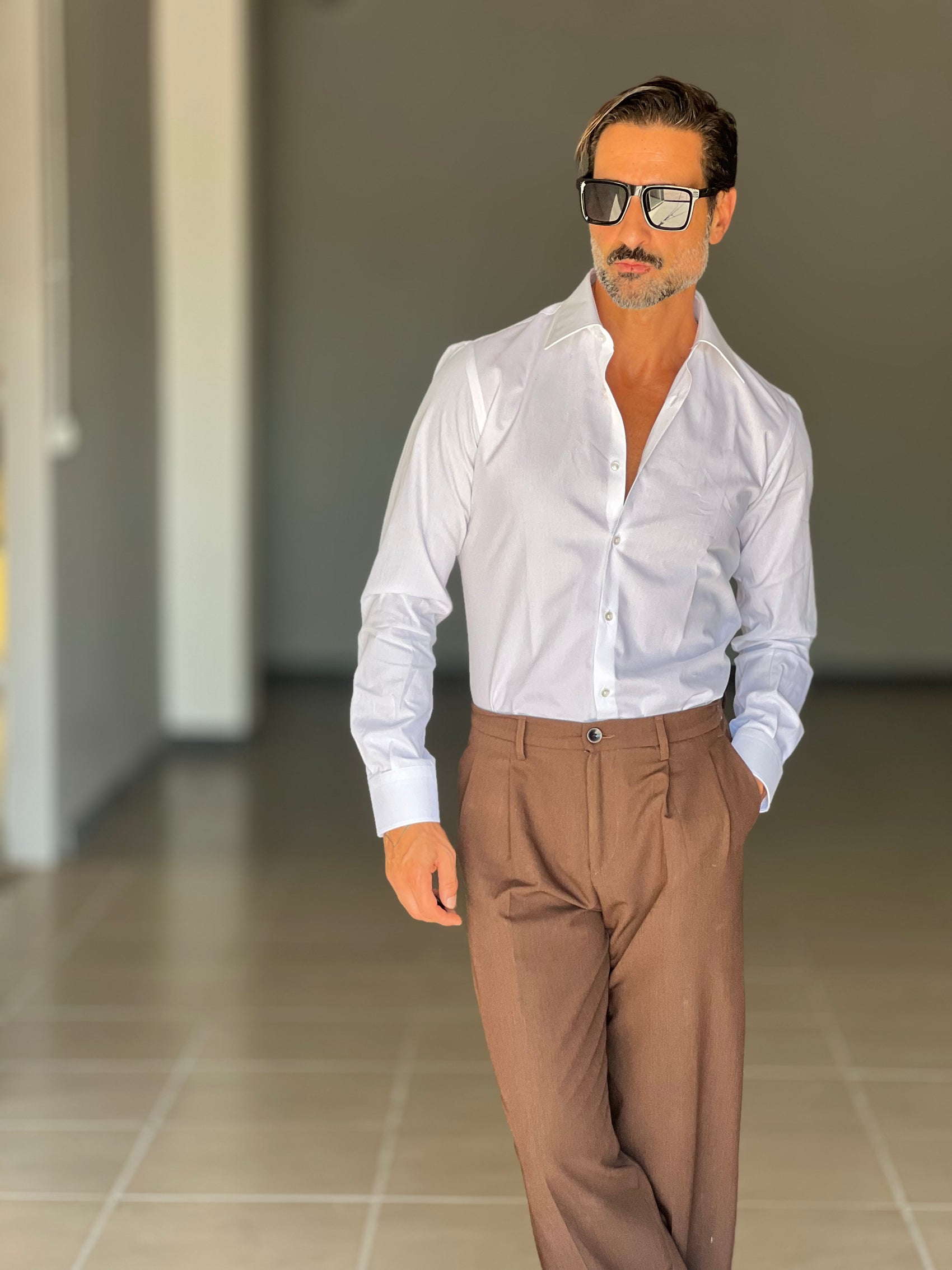 CAMICIA  DEPOT BIANCA COLLO ITALIA PUNTA DOPPIO RITORTO