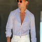 CAMICIA COREANA RIGA MULTICOLOR    MISTO LINO