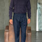 WHITE VISCOSE TROUSERS WITH REGULAR BOTTOM