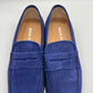 DOUBLE BUCKLE BLACK SUEDE LOAFERS