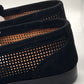 DOUBLE BUCKLE BLACK SUEDE LOAFERS